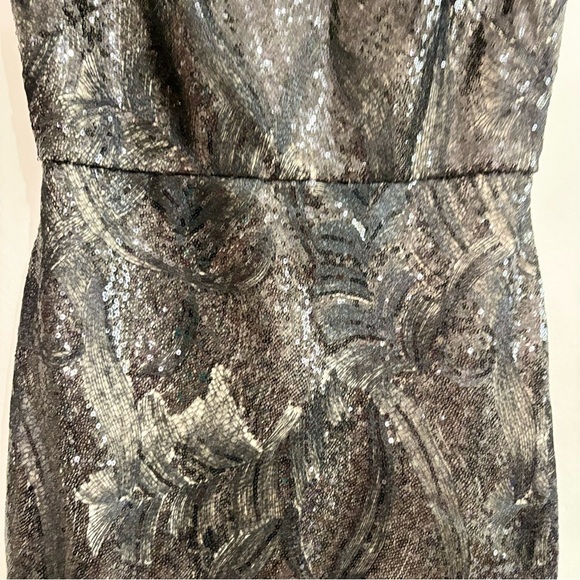 Julia Jordan Black & Nude Cocktail Dress Intricate Sequin Gorgeous Lace - Picture 5 of 16